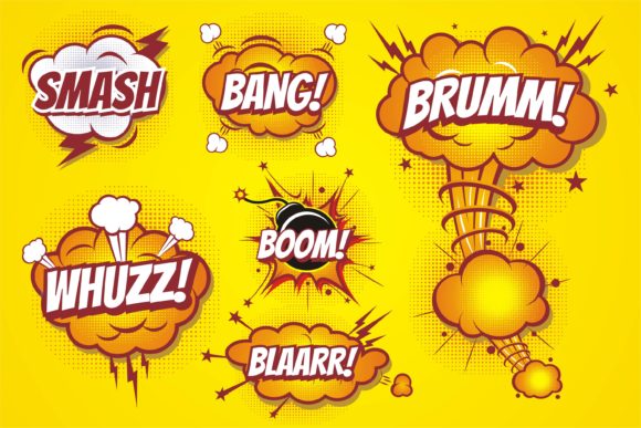 Comic Boom Pop Art: A Playful Graphic Design Freebie for Digital Sellers