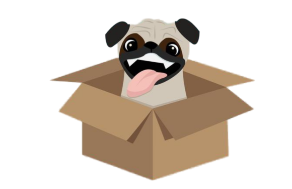 Cute Dog in a Box - SVG Graphic for Handmade & Print Design