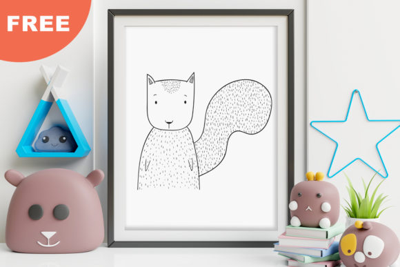 Cute Little Squirrel Animal Clip Art – A Versatile Freebie for Handmade Creations