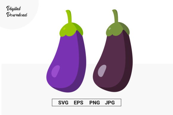 Eggplant Vector: A Versatile Graphics Freebie for Creative Branding