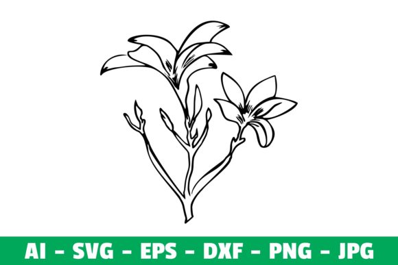 Flower Silhouette Graphics for Crafts and Creative Websites