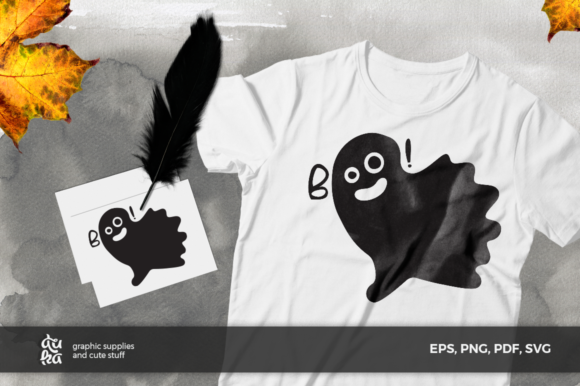 Ghost Halloween -Fall: A Versatile Graphic Design Asset for Crafts and Seasonal Marketing