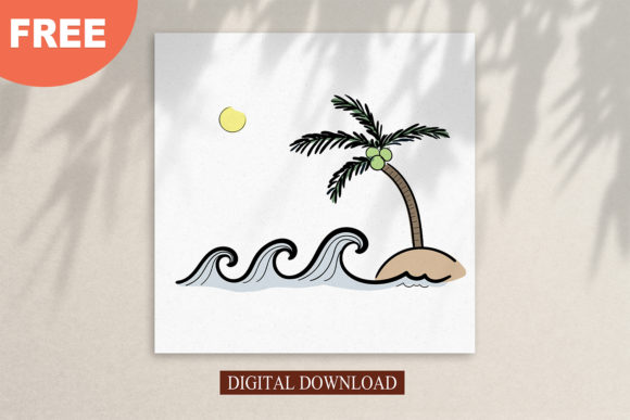 Ocean Waves on the Island: A Graphic Freebie for Local Business Branding