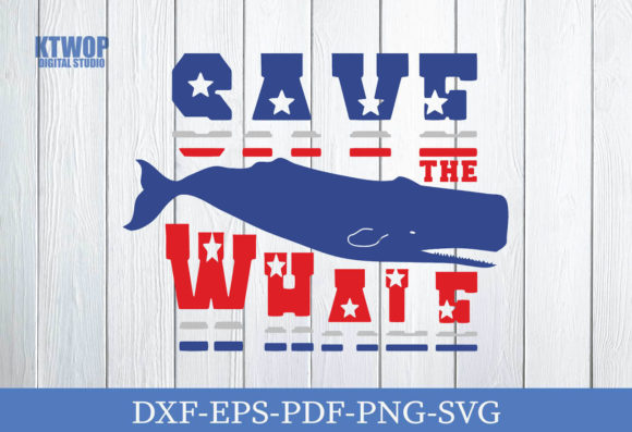 Save the Whale Graphics for Crafts and Creative Branding