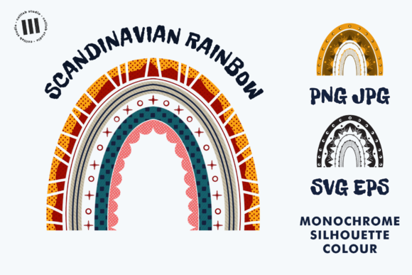 Scandinavian Rainbow Eight: A Versatile Graphic Design Freebie for Content Creators