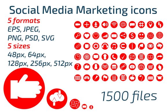 Social Media Marketing Icon Bundle – A Graphics Freebie for Digital Sellers