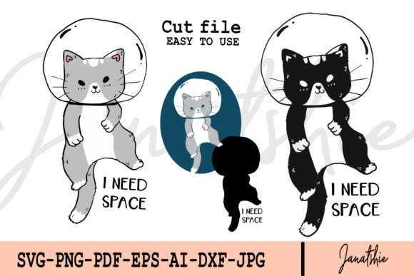 Space Astronaut Cat in Galaxy – A Versatile Graphic Design Asset for Digital Sellers