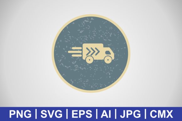Vector Delivery Truck Icon: A Versatile Graphic Design Freebie for Creative Projects