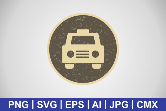 Vector Taxi Icon: A Versatile Graphic Design Freebie for Creative Projects