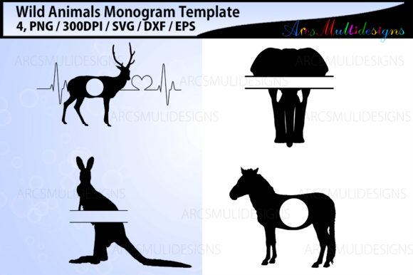 Wild Animal Monogram Frames Template: A Designer’s Take on a Versatile Graphic Freebie